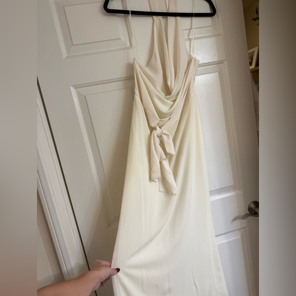 Ivory Halter Low Back Maxi Dress - Picture 6 of 7